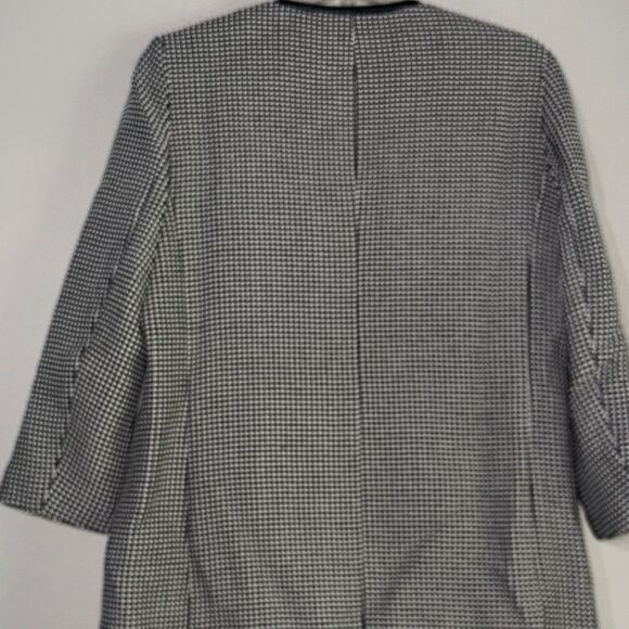 Ann Taylor Black and White Checkered Trench Coat - Picture 15 of 15